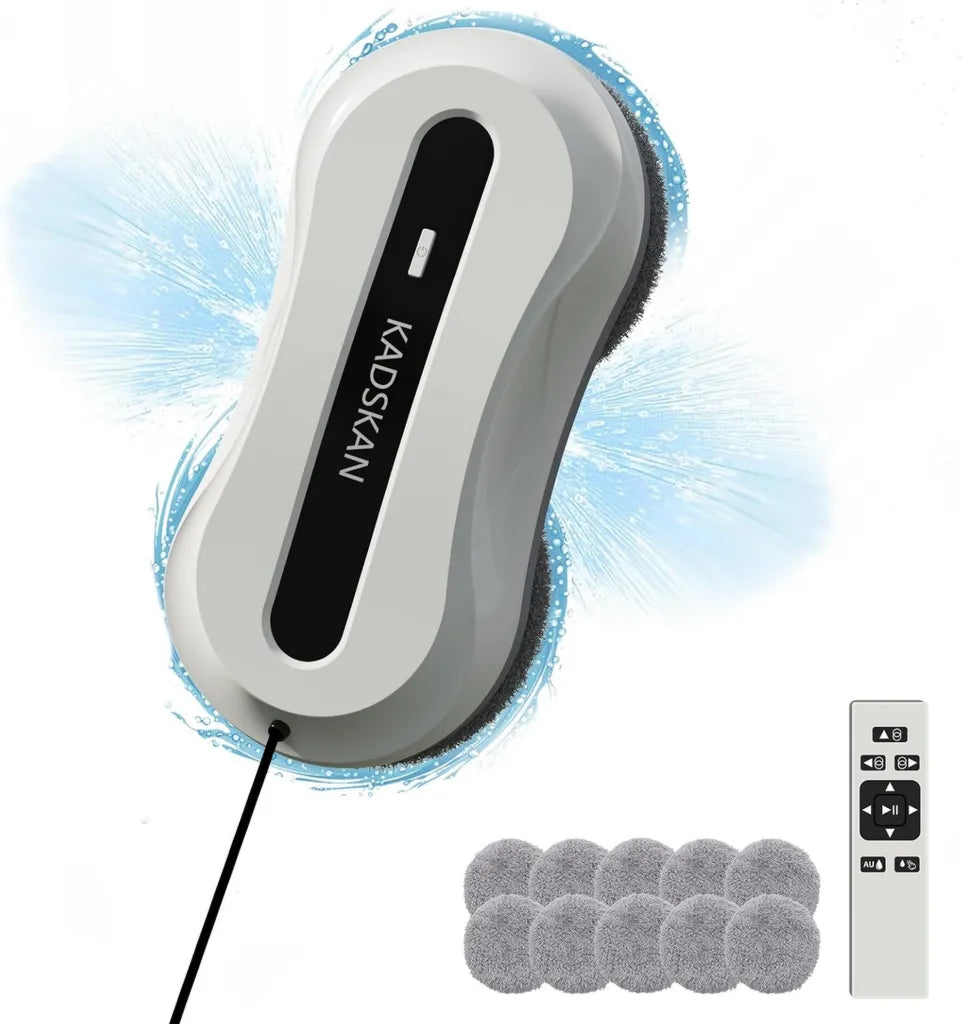 Robot pulisci finestre con spray, aspirazione 5600 Pa e navigazione smart