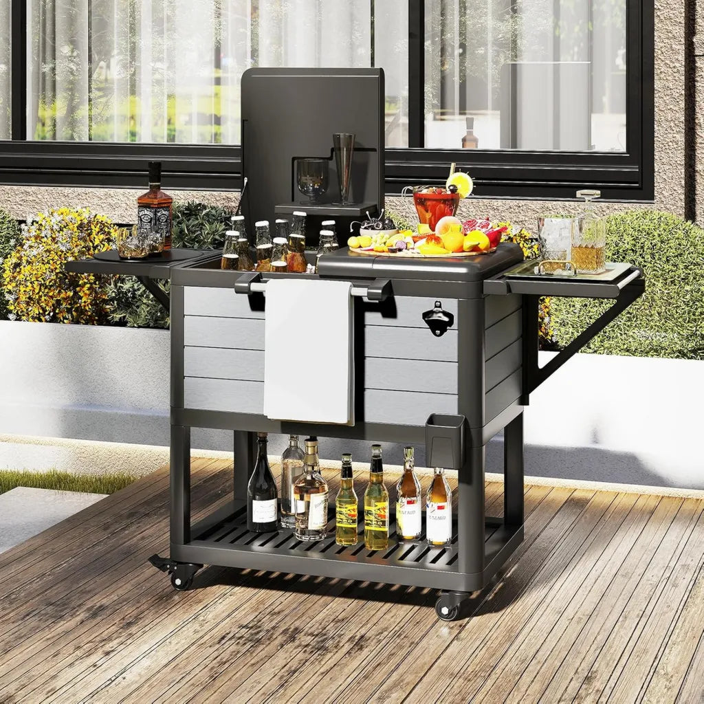 Carrello da Giardino Multiuso con Ampia Capacità e Accessori Picnic, 91L
