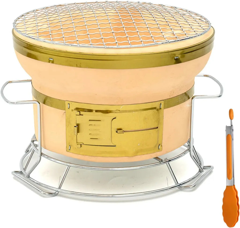 Barbecue portatile Hibachi giapponese in ceramica per grigliate a carbonella