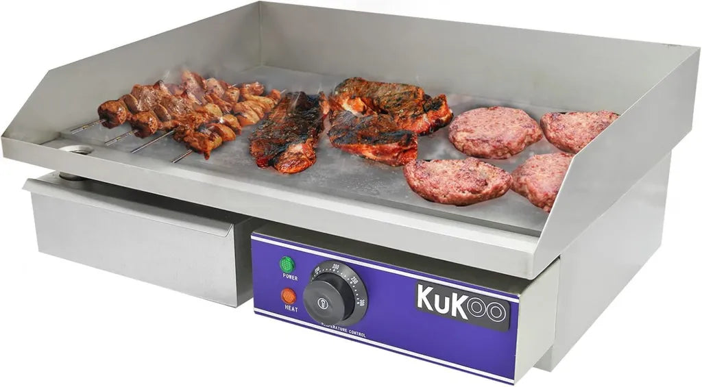 Kukoo - Griglia Elettrica Professionale in Acciaio Inossidabile per Cucina 50cm