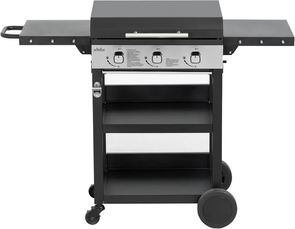 Griglia a Gas BIG HORN con 3 Bruciatori, Carrello e Coperchio, Potenza 7.2 kW