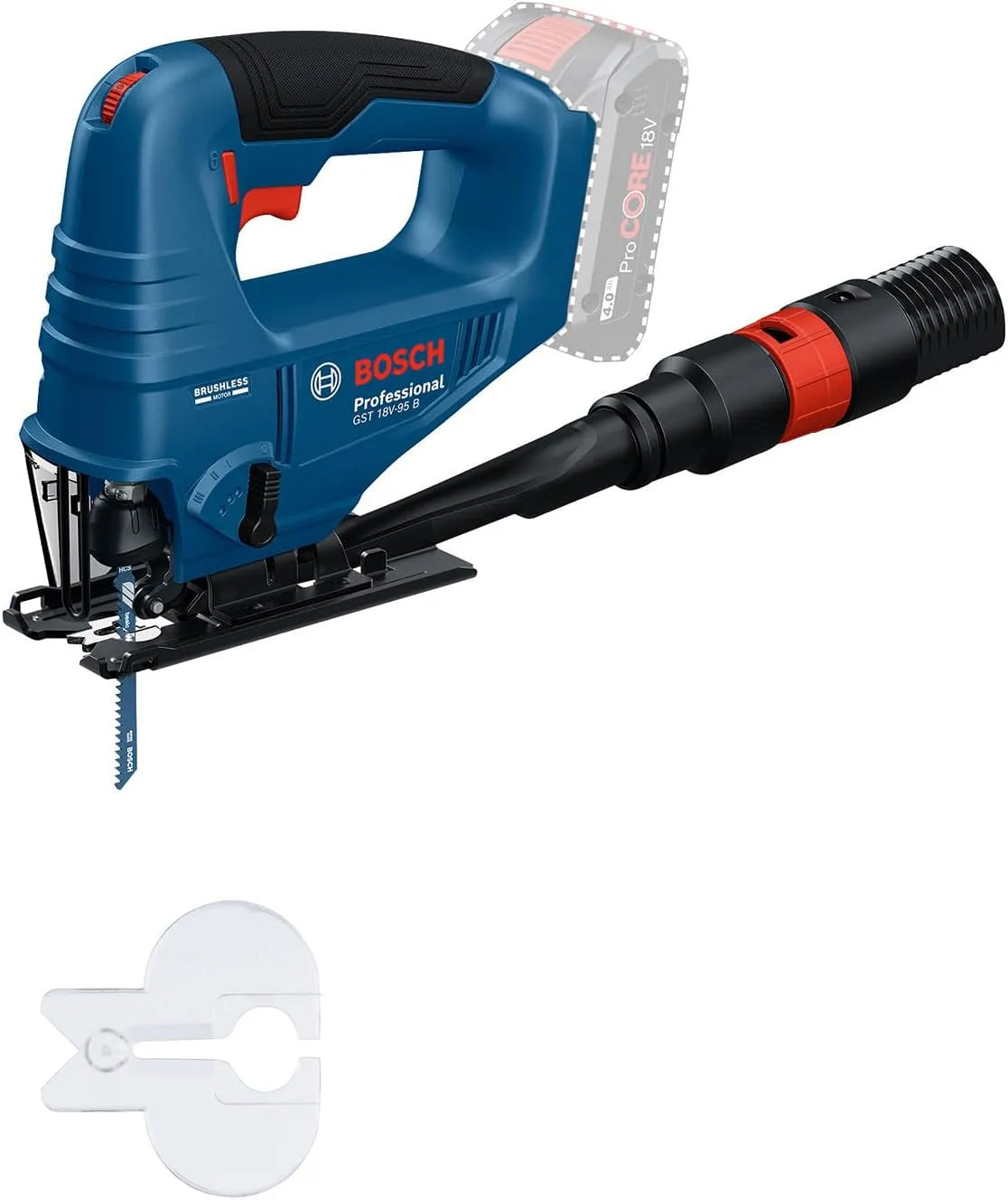 Bosch 18V System Seghetto alternativo per eseguire curve precise e tagli sagomati a batteria GST 18V-95 B
