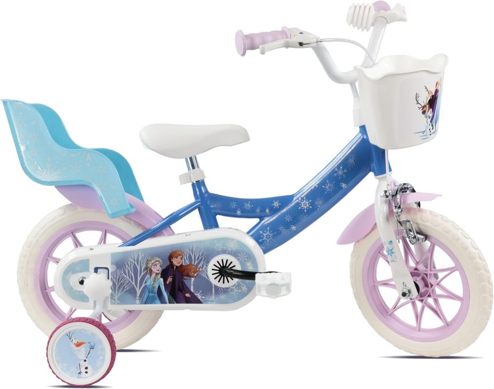 Bicicletta Bambina Frozen 30,5 cm con Telaio Acciaio e Cestini