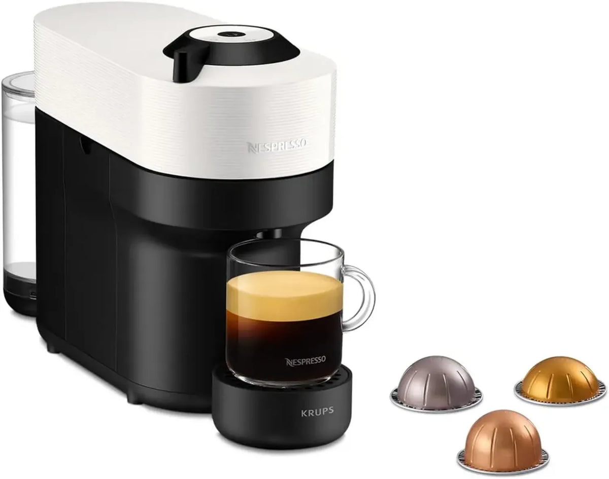 Macchina Caffè Nespresso Krups Vertuo POP Bianco Capsule Caffettiera