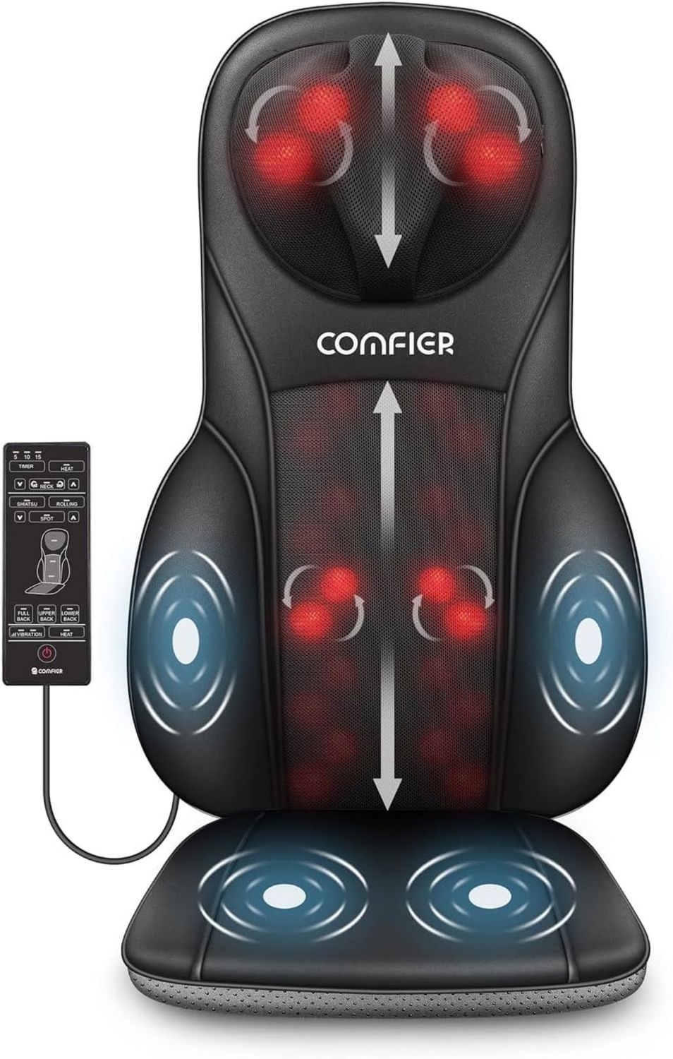 COMFIER Massaggiatore elettrico: massaggio Shiatsu, funzione riscaldante, uso domestico