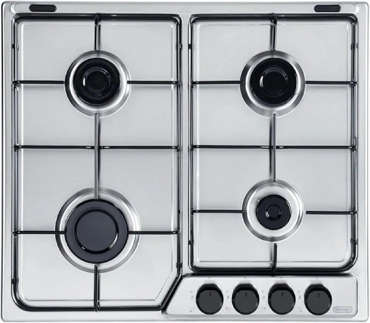 De Longhi Piano Cottura a Gas 4 Fuochi 60cm Inox
