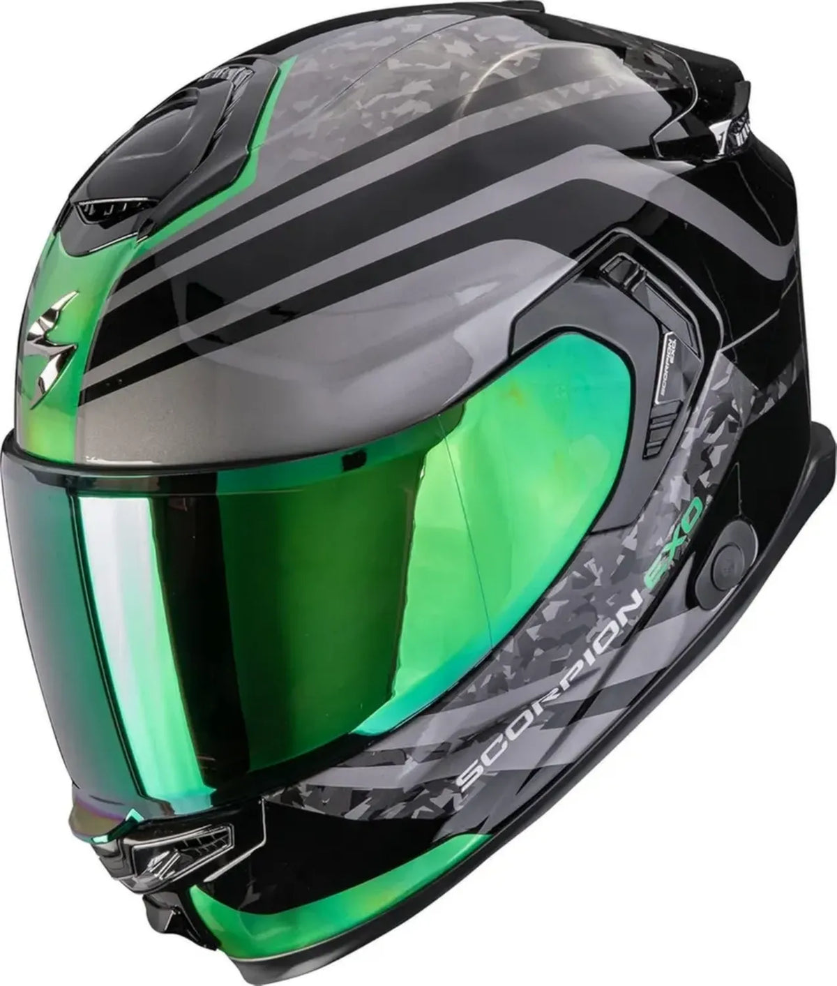 Casco Integrale Scorpion EXO-GT AIR Apex in Fibra di Carbonio con Visiera a Specchio