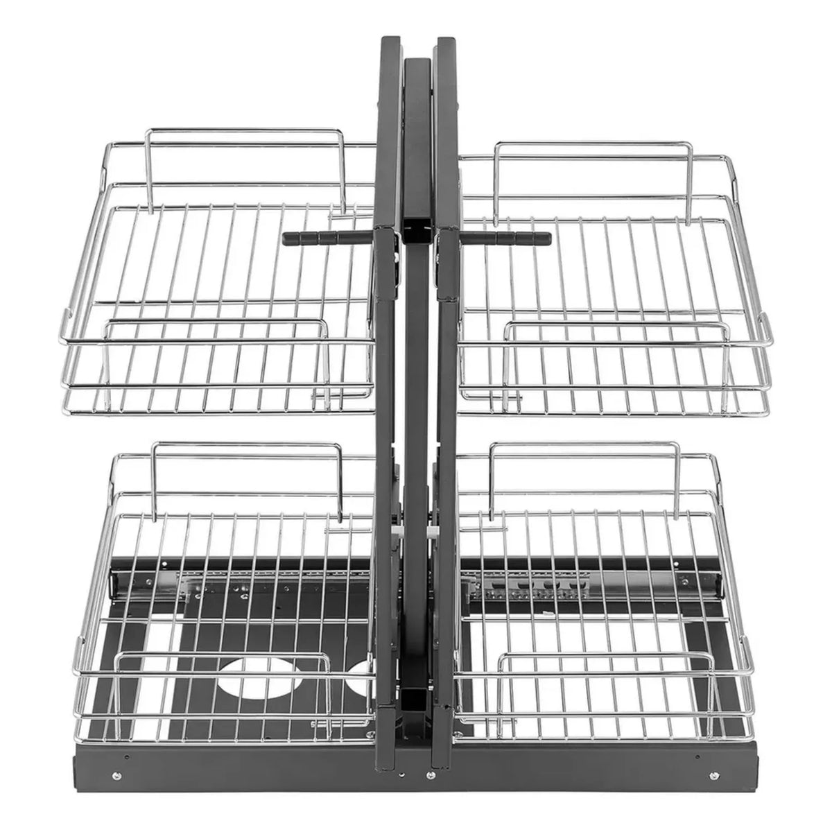 Organizzatore Angolare Estraibile VEVOR per Cucina, Ripiani Cromati in Acciaio Regolabili