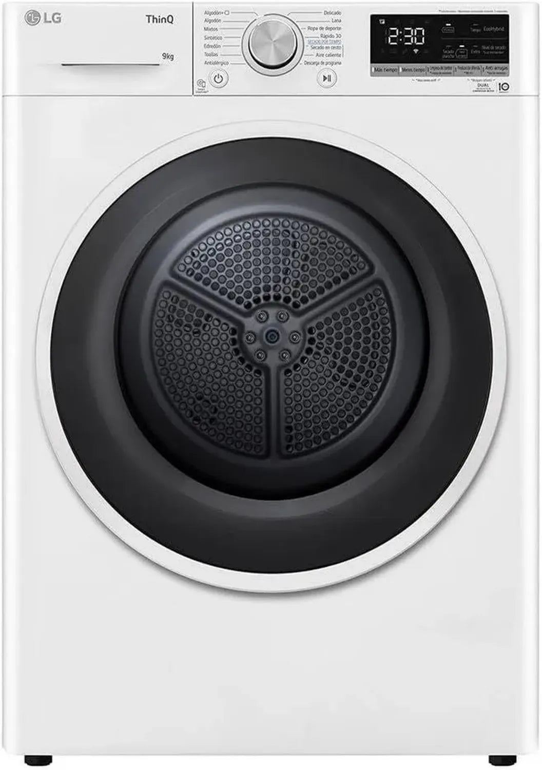 LG Asciugatrice 9 Kg Intelligente, Classe D, Libera Installazione, Bianco
