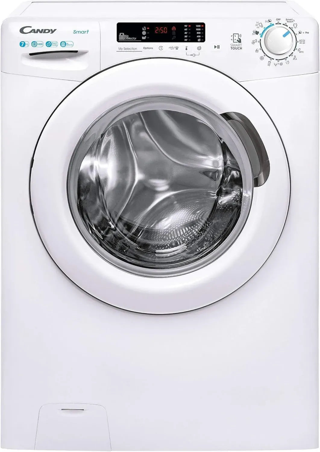 Lavatrice Candy Smart 7 Kg, NFC, Cicli Rapidi, Funzione Partenza Ritardata, Classe D, Bianco