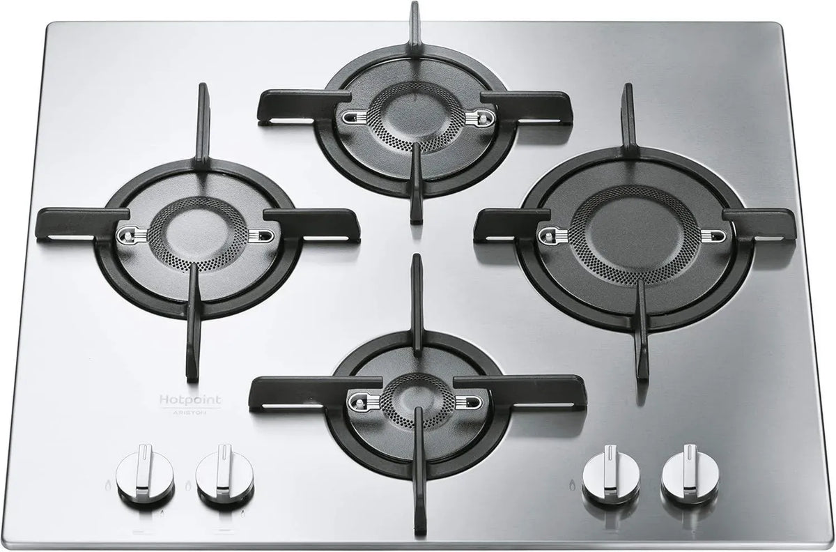 Hotpoint Piano Cottura a Gas 4 Fuochi in Acciaio Inox