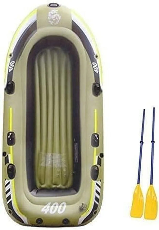 Gommone Gonfiabile per 4 Persone con Pagaie e Pompa, Ideale per Pesca e Sport Acquatici