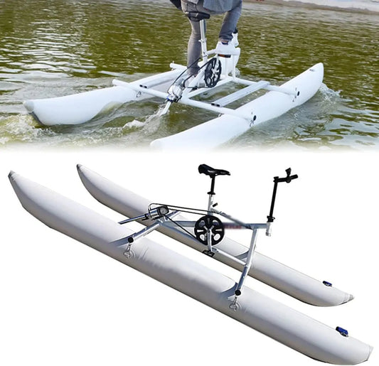 Canoa gonfiabile Bikeboat per attività acquatiche, kayak da pesca e tempo libero, pedalò per avventure in lago e mare