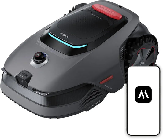 Robot Tagliaerba MOVA LiDAX Ultra 1200, Copertura 1200 m², Navigazione Automatica con LiDAR 3D e IA Avanzata, Taglio Precisione Bordi 5 cm