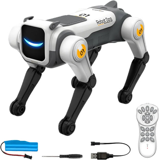 Cane Robot Ricaricabile con Controllo Vocale - Giocattolo Educativo per Bambini di 6 Anni