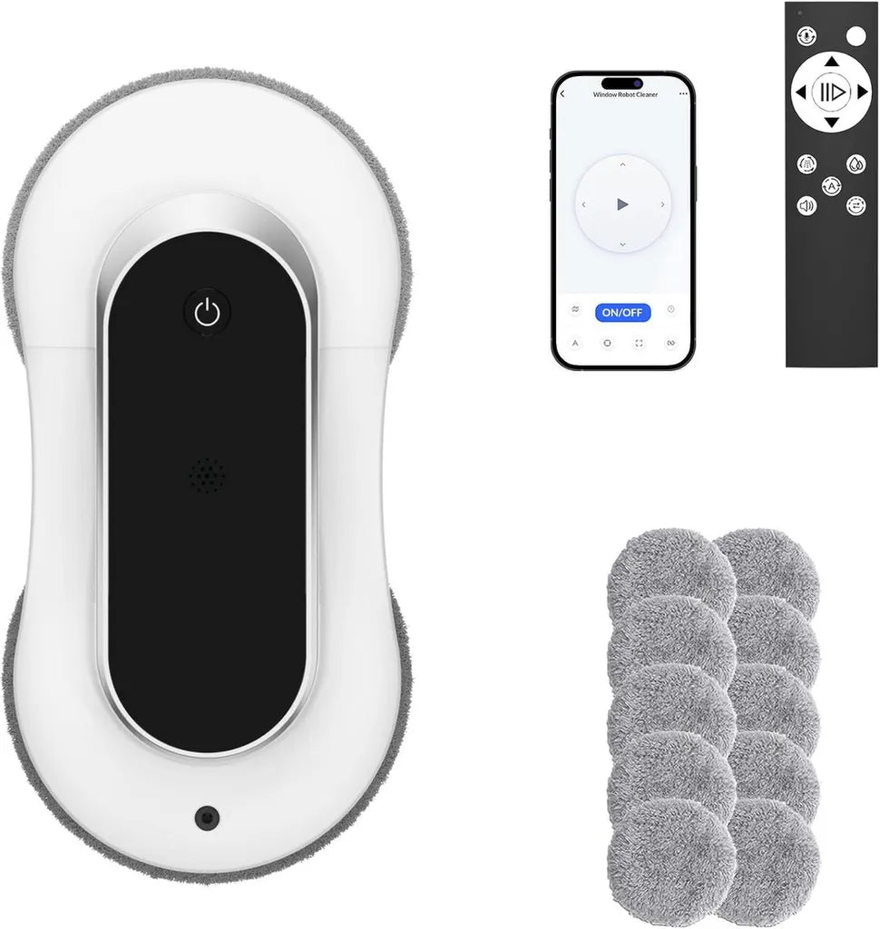 Robot Lavavetri Elettrico con Spruzzo Automatico, 3000 Pa, Pulizia Intelligente per Vetri e Piastrelle