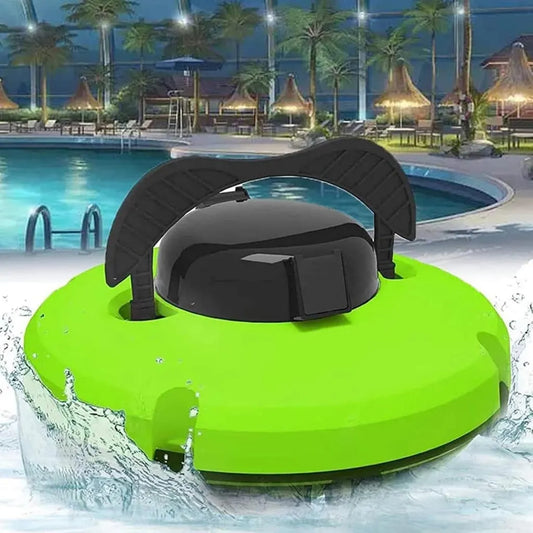 Robot pulitore cordless per piscine, aspirapolvere automatico per fondo e pareti, autonomia di 120 minuti, ricarica rapida, adatto a piscine fino a 100㎡, colore verde