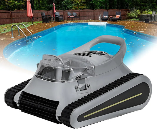 Robot Pulitore Senza Fili per Piscine da 7800 mAh, Serbatoio 2,6L, Arrampicante, per Piscine Interrate