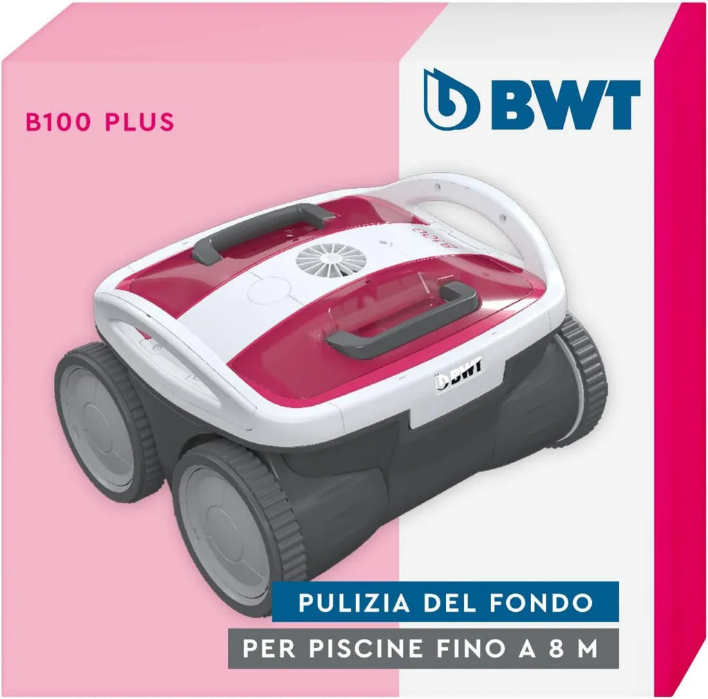 Robot Piscina BWT B100 Plus | Pulizia Fondo per Piscine Fino a 8 Metri | Prestazioni di Filtro Avanzate | Risultati Veloci | Manutenzione Semplice