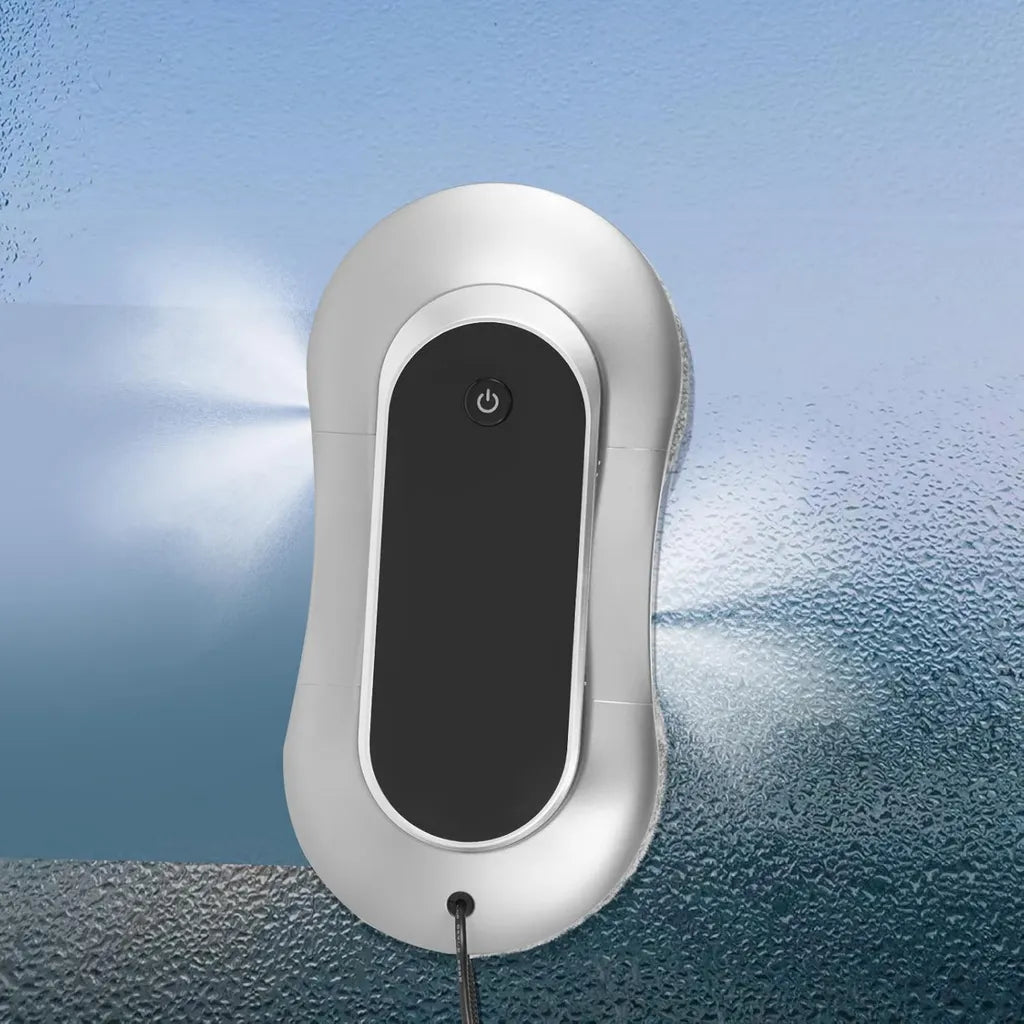 Robot intelligente pulisci finestre senza fili con spray integrato e telecomando, 10 panni inclusi
