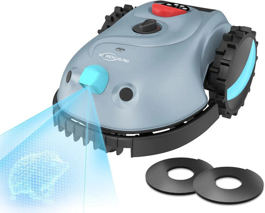 Robot Rasaerba YARDCARE V100 Senza Filo, Navigazione Intelligente, Batterie 4.0 Ah, Lame di Ricambio Incluse