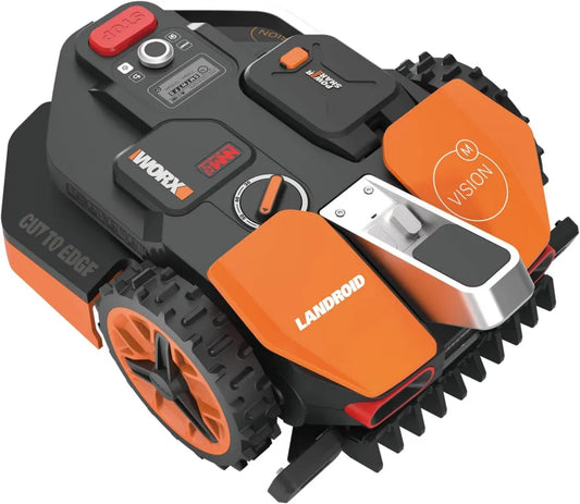 Robot Tagliaerba WORX Landroid 600㎡, Multizona, Ricarica Automatica, Batteria 20V, Sensore Pioggia, Tecnologia Cut-to-Edge, Controllo App