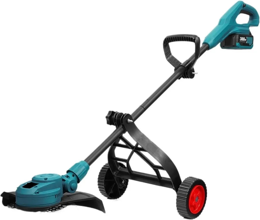 Rasaerba Elettrico Senza Spazzole 10 Pollici, 6000 W, 58000 RPM, Tagliaerba Pieghevole a Batteria 21V con Taglio Pulito