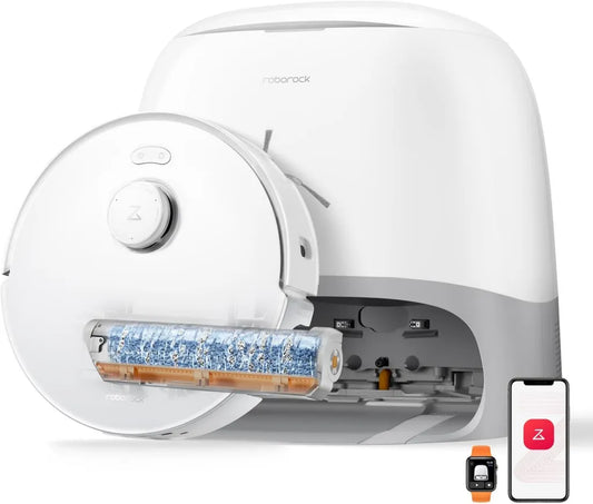 Robot Aspirapolvere e Lavapavimenti Roborock Qrevo Curv 2 Flow, Autopulizia, Alta Potenza e Stazione Smart