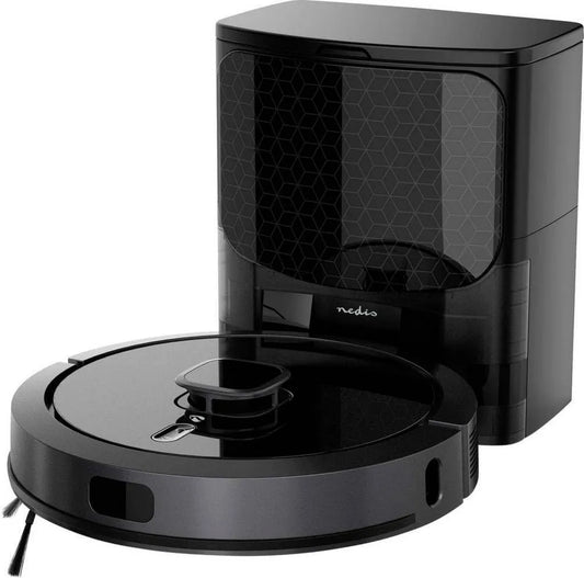 Robot Aspirapolvere NEDIS SmartLife con Navigazione Laser e Wi-Fi, Serbatoio 0.6 L, Autonomia 240 min, Ricarica Automatica, Compatibile Android/iOS, Nero