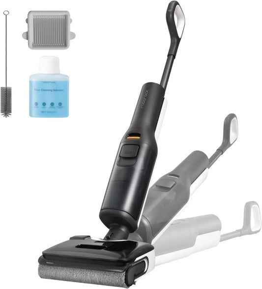 Roborock F25 LT Aspirapolvere Senza Fili, Potente Pulizia a 20000 Pa, Autopulente a 90°C, Design Snello 180°, Pulizia Bordi Efficiente, Doppio Serbatoio per Pavimenti Duri
