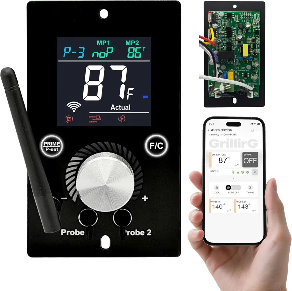 Controller di temperatura WiFi intelligente PID per griglie e affumicatori
