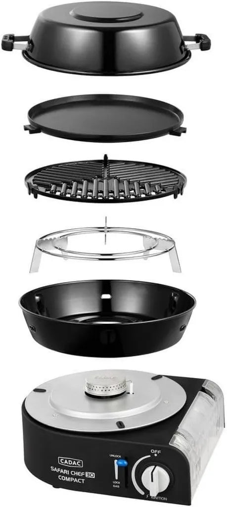 Barbecue a Gas Cadac Safari Chef 30 Compatto, Nero