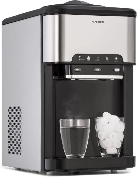 Macchina per Ghiaccio Klarstein, 3L, Professionale, 20kg, Cubetti Variabili, Autopulente