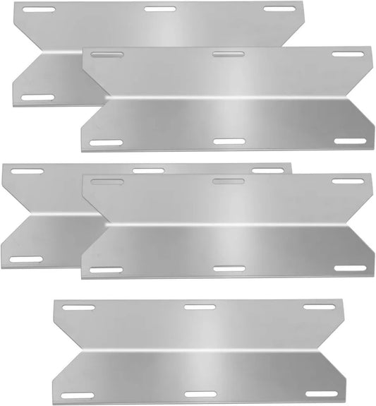 Set 5 Piastre Termiche in Acciaio Inox per Barbecue a Gas Compatibile