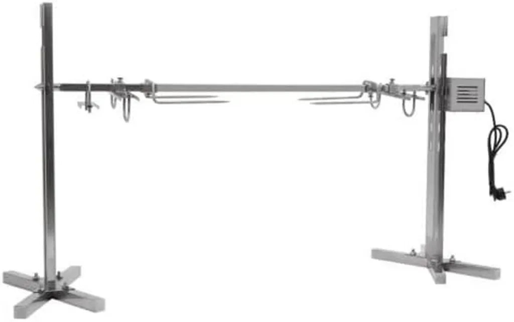 Spiedo Elettrico per Barbecue con 2 Aghi, Ideale per Campeggio e Feste, 15W, 220V