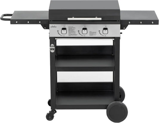 Griglia a Gas BIG HORN con 3 Bruciatori, Carrello e Coperchio, Potenza 7.2 kW
