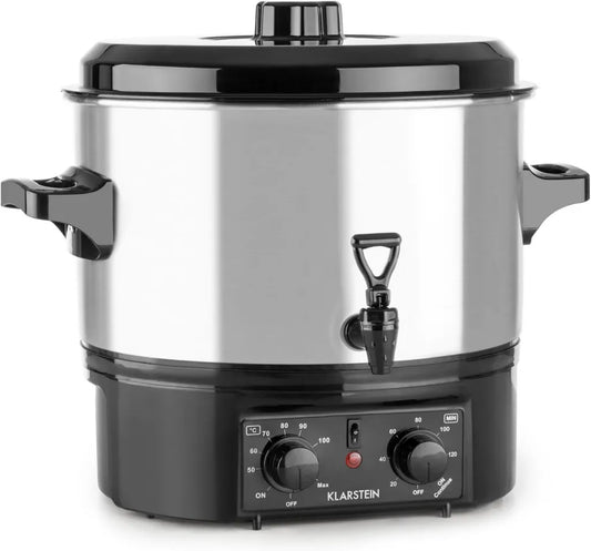 Klarstein Biggie Small - Pentola per infusi e conserve 16L, 2000W, Temperatura programmabile, Argento