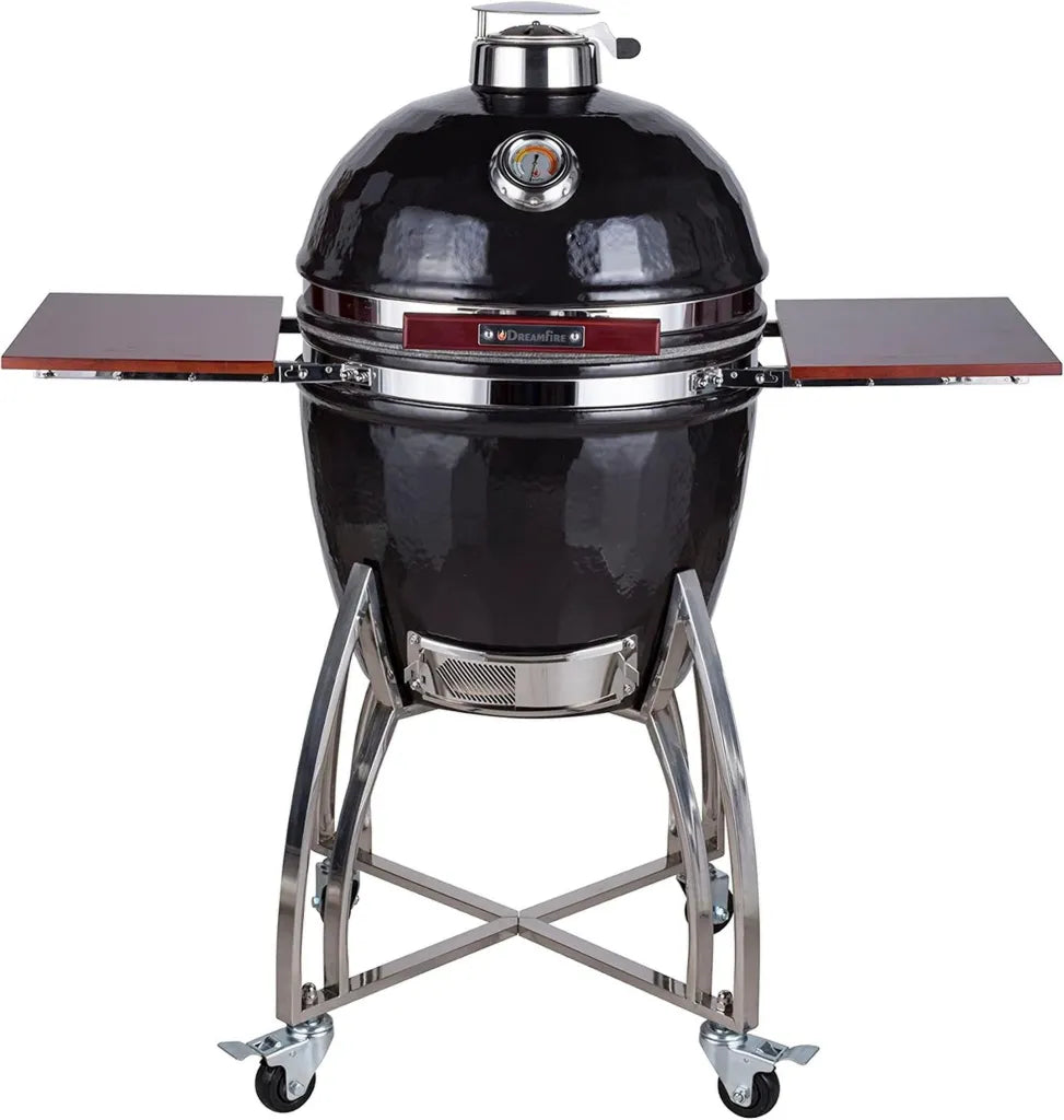Barbecue in Ceramica Kamado Comodo Nero di Dreamfire®