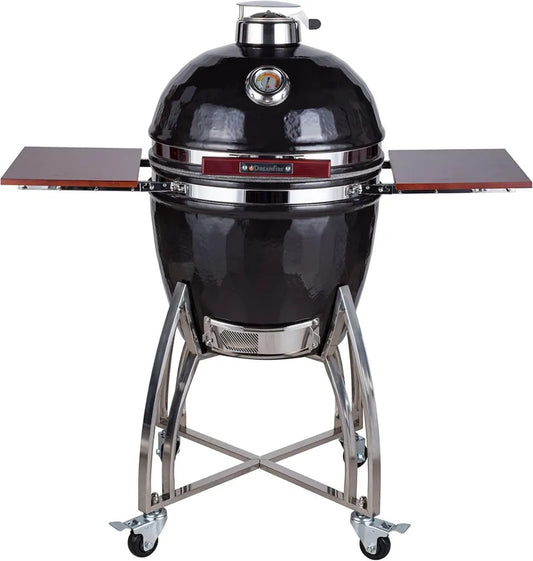 Barbecue in Ceramica Kamado Comodo Nero di Dreamfire®