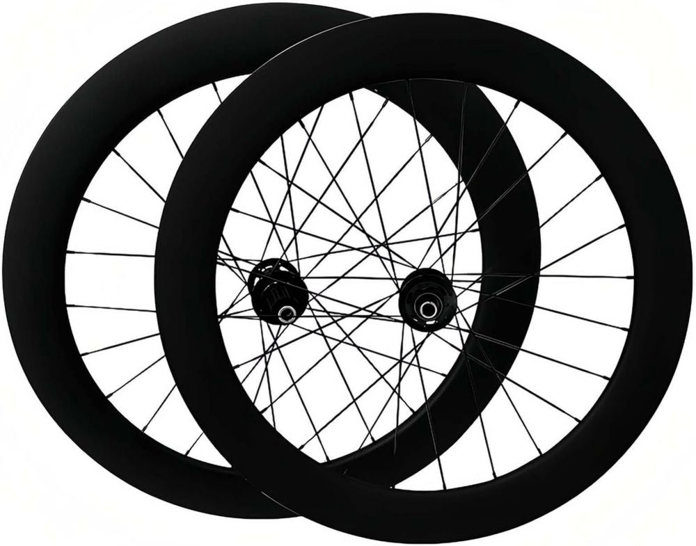Ruote in Carbonio per Bici da Corsa 700C 65mm Disco a Pressione