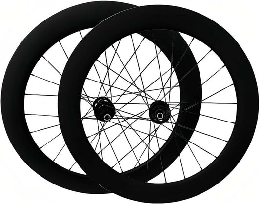 Ruote in Carbonio per Bici da Corsa 700C 65mm Disco a Pressione