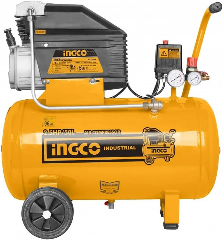 INGCO AC255081E Compressore per alimentare utensili pneumatici e svolgere lavori ad aria compressa d'aria –, 8 Bar, 1 Kw