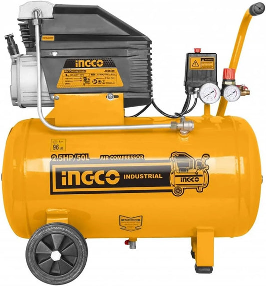 INGCO AC255081E Compressore per alimentare utensili pneumatici e svolgere lavori ad aria compressa d'aria –, 8 Bar, 1 Kw