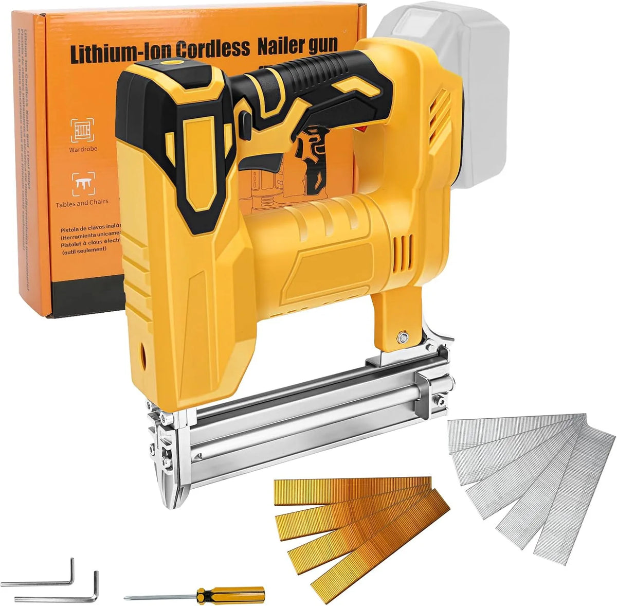 DeWalt 20 Chiodatrice e graffatrice elettrica: a batteria, forma a U, in legno, 2 in 1, 20 V, per la lavorazione del legno