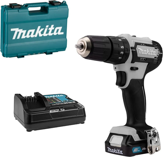 Makita Trapano a percussione per forare muratura e svolgere lavori di montaggio, a batteria, 12 V, 910 kg, bianco