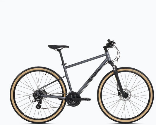 Bicicletta Trekking Uomo 28' Attabo, Telaio in Alluminio, Freni a Disco Shimano