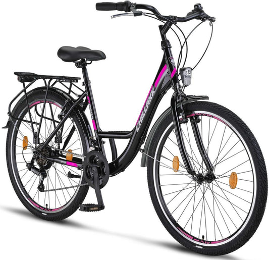 Bicicletta Urbana Premium Chillaxx 26/28 Pollici, City Bike per Tutti con Cambio a 21 Marce
