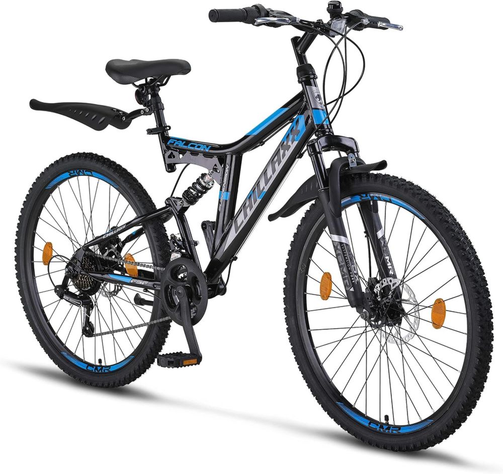 Bicicletta Mountain Bike Falcon Chillaxx 24-29 Pollici, Unisex, Freni a Disco, 21 Velocità