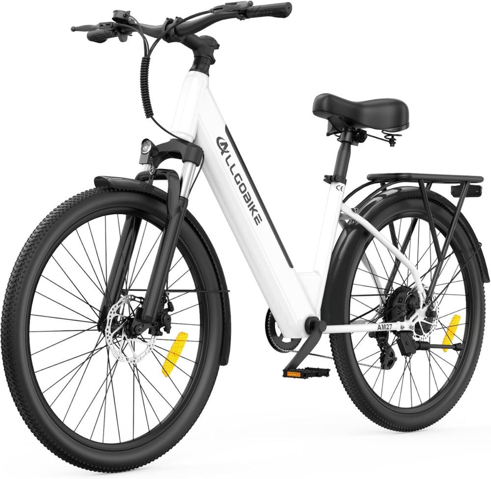 Bicicletta Elettrica da Città 27.5', Batteria 36V 15Ah, Autonomia 85km, Pedalata Assistita, 7 Velocità, Ammortizzatore