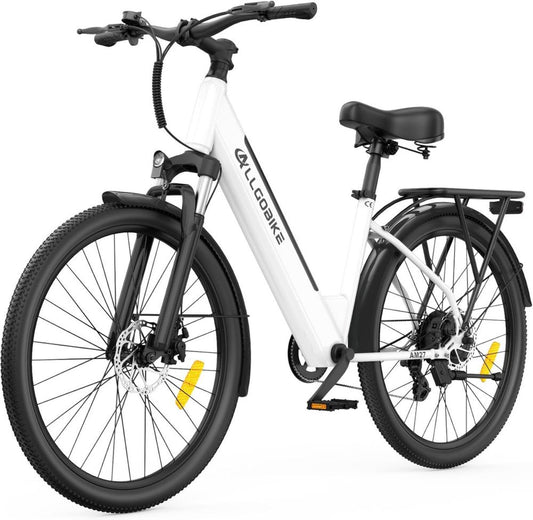 Bicicletta Elettrica da Città 27.5', Batteria 36V 15Ah, Autonomia 85km, Pedalata Assistita, 7 Velocità, Ammortizzatore